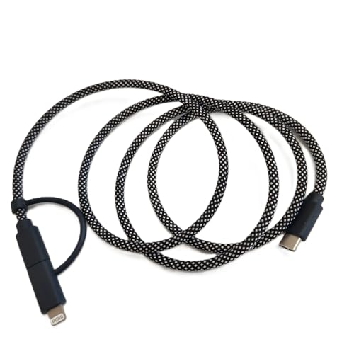 piquadro-cavo-di-ricarica-magnetico-usb-c-lightning-1-2-m-grigio image 4