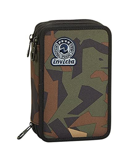 invicta-astuccio-3-zip-twist-camo-verde-triplo-scomparto-con-kit-cancelleria-inc image 8