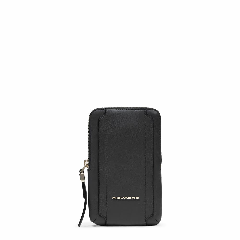 piquadro-porta-telefono-collo-in-pelle-rfid-circle-donna-nero image 1