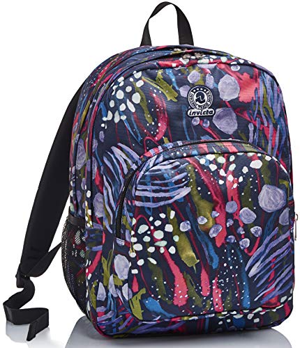 invicta-zaino-strong-abstract-jungle-blu-doppio-scomparto-38l-scuola-e-tempo-lib image 7