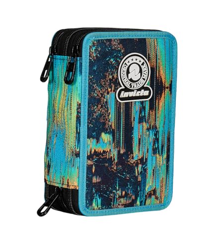 invicta-astuccio-scuola-3-zip-fantasy-blu-e-nero-triplo-scomparto-44-pezzi-inclu image 8