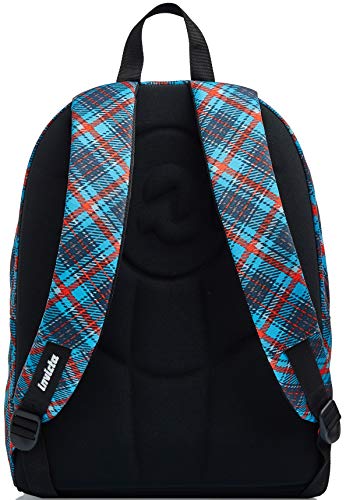 invicta-zaino-scuola-tartan-blu-31-l-doppio-scomparto-con-organizer-unisex image 7