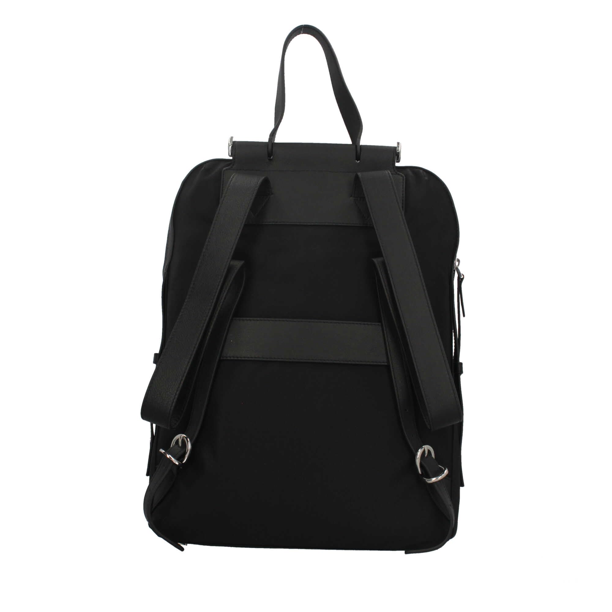 zaino-piquadro-donna-in-pelle-e-tessuto-per-laptop-14-nero image 4