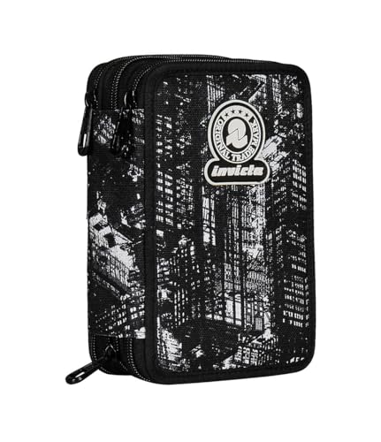 invicta-astuccio-scuola-3-zip-fantasy-nero image 8