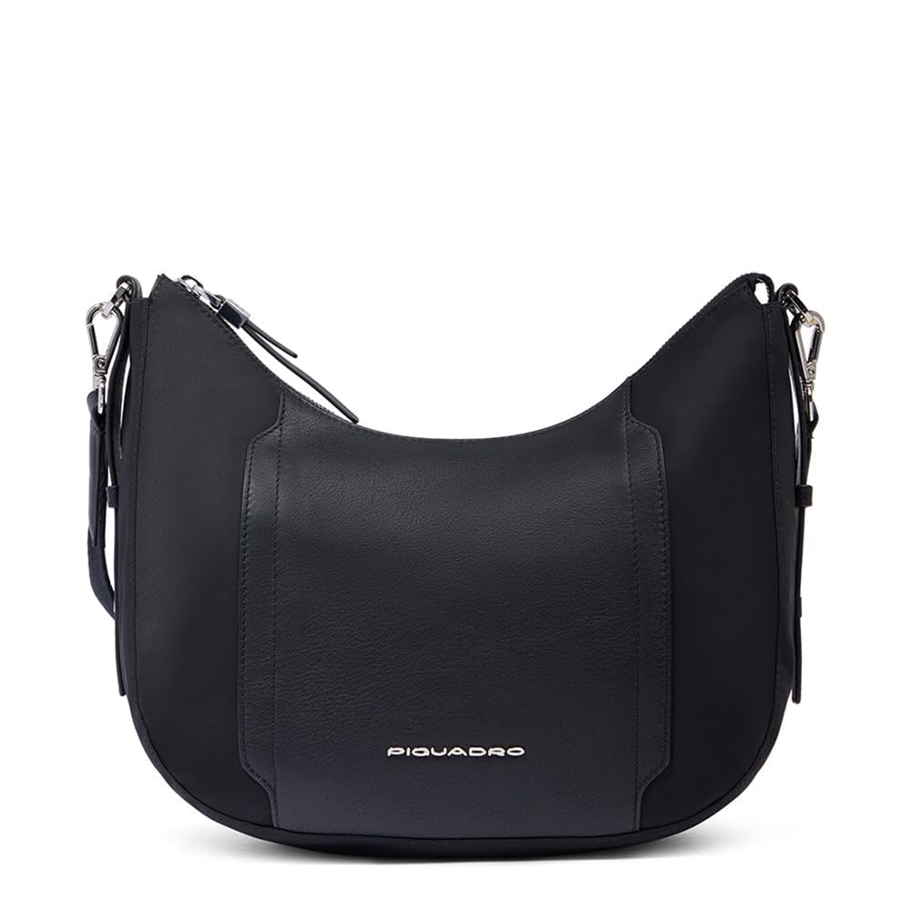 piquadro-circle-borsa-a-tracolla-donna-porta-ipad-mini-in-pelle-e-tessuto-ricicl image 1