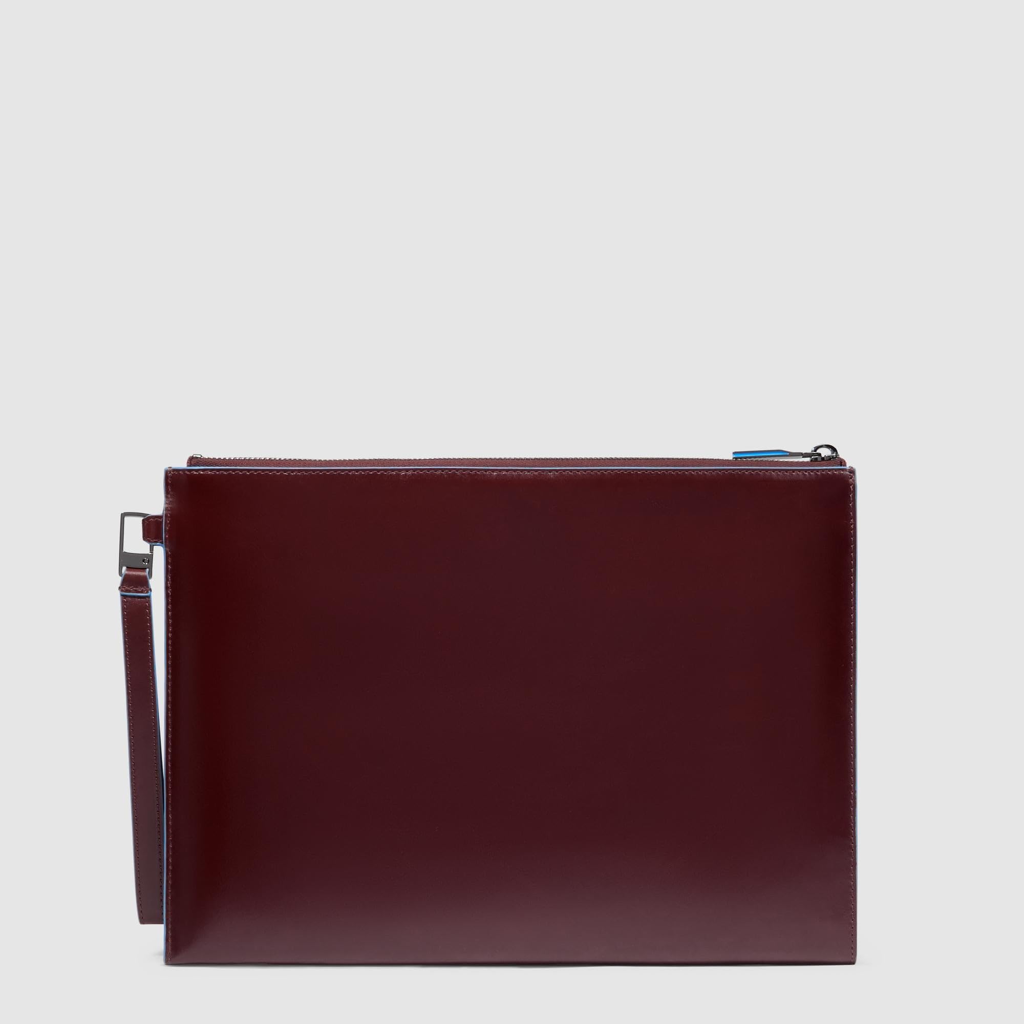 piquadro-blue-square-pochette-porta-tablet-mini-in-pelle-uomo-mogano-con-cinturi image 3