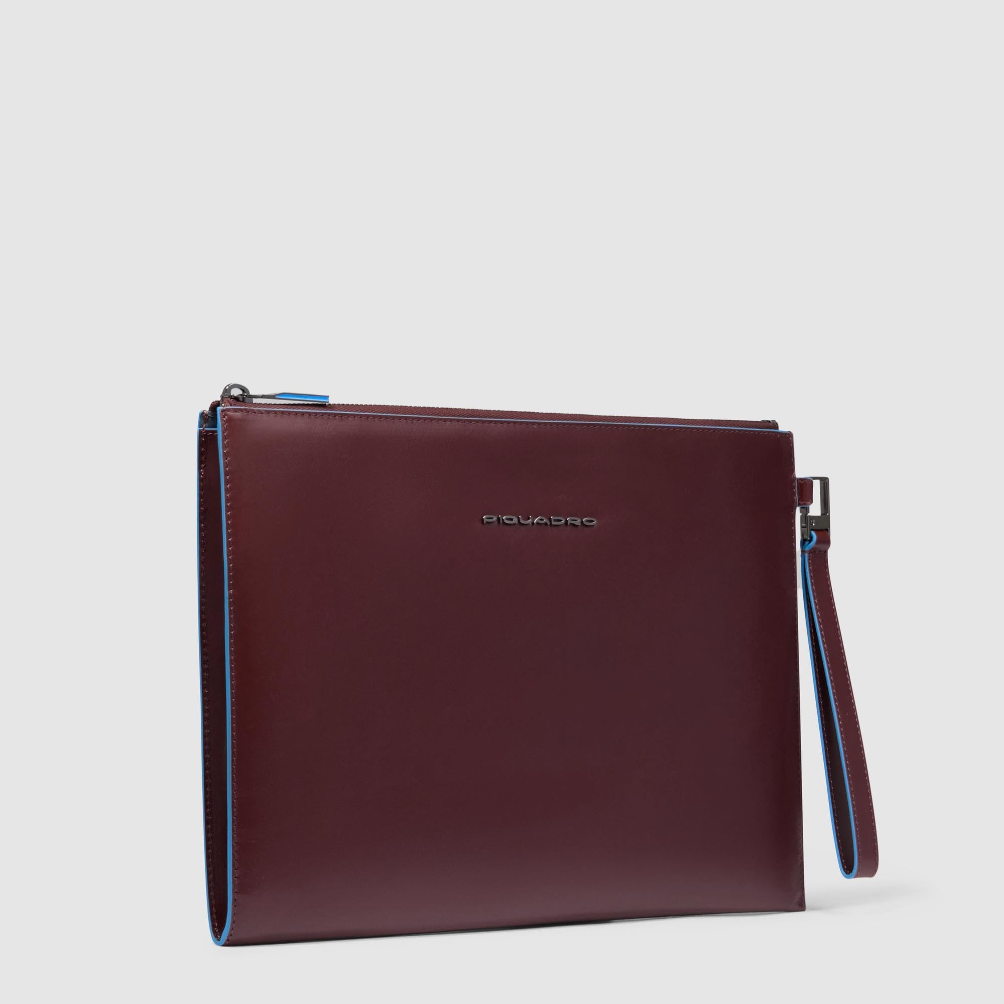 piquadro-blue-square-pochette-porta-tablet-mini-in-pelle-uomo-mogano-con-cinturi image 2