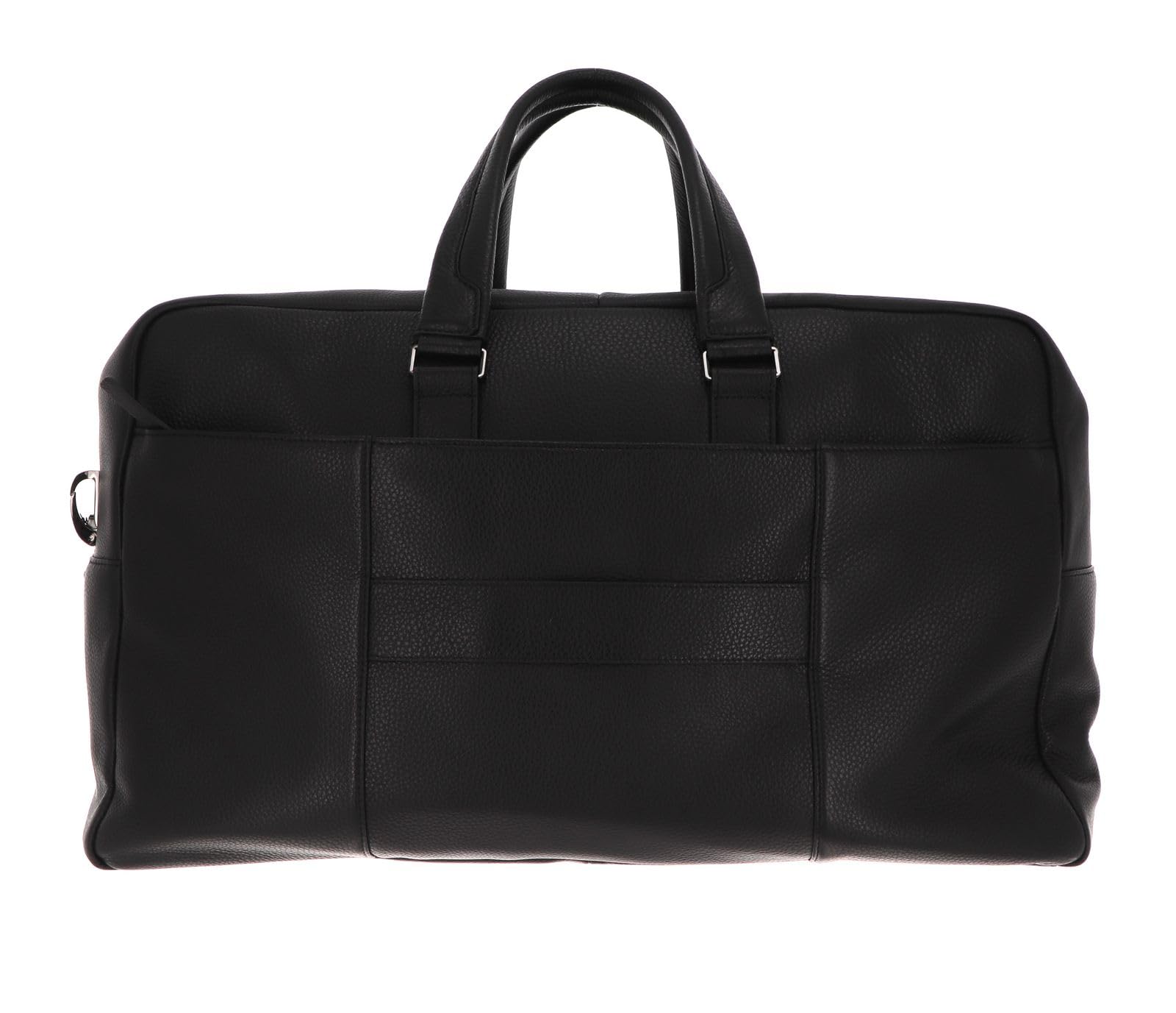 piquadro-borsone-da-viaggio-in-pelle-porta-scarpe-50l-nero-con-vano-calzature image 3