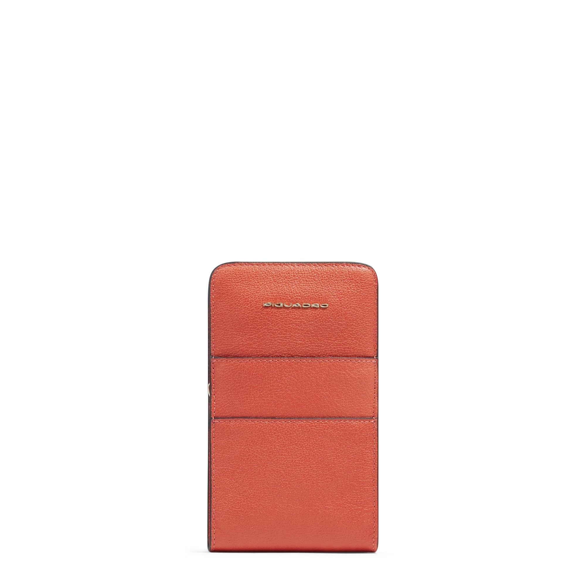 piquadro-porta-telefono-da-collo-in-pelle-con-tracolla-e-3-fessure-portacarte image 1