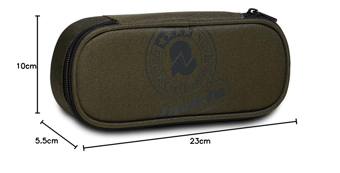 invicta-portapenne-scuola-round-plus-verde-militare-astuccio-ovale-con-elastici- image 5