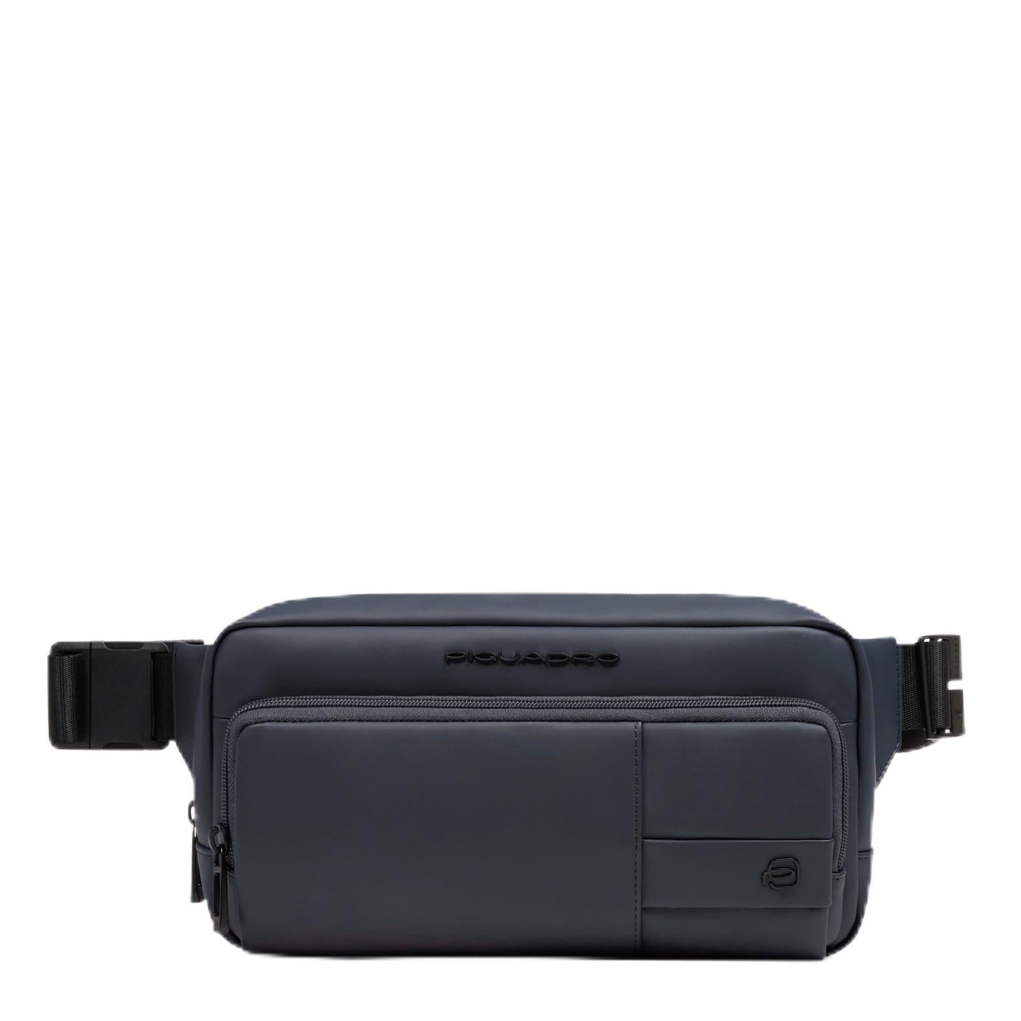 piquadro-marsupio-uomo-in-tessuto-gommato-resistente-all-acqua-con-protezione-rf image 1