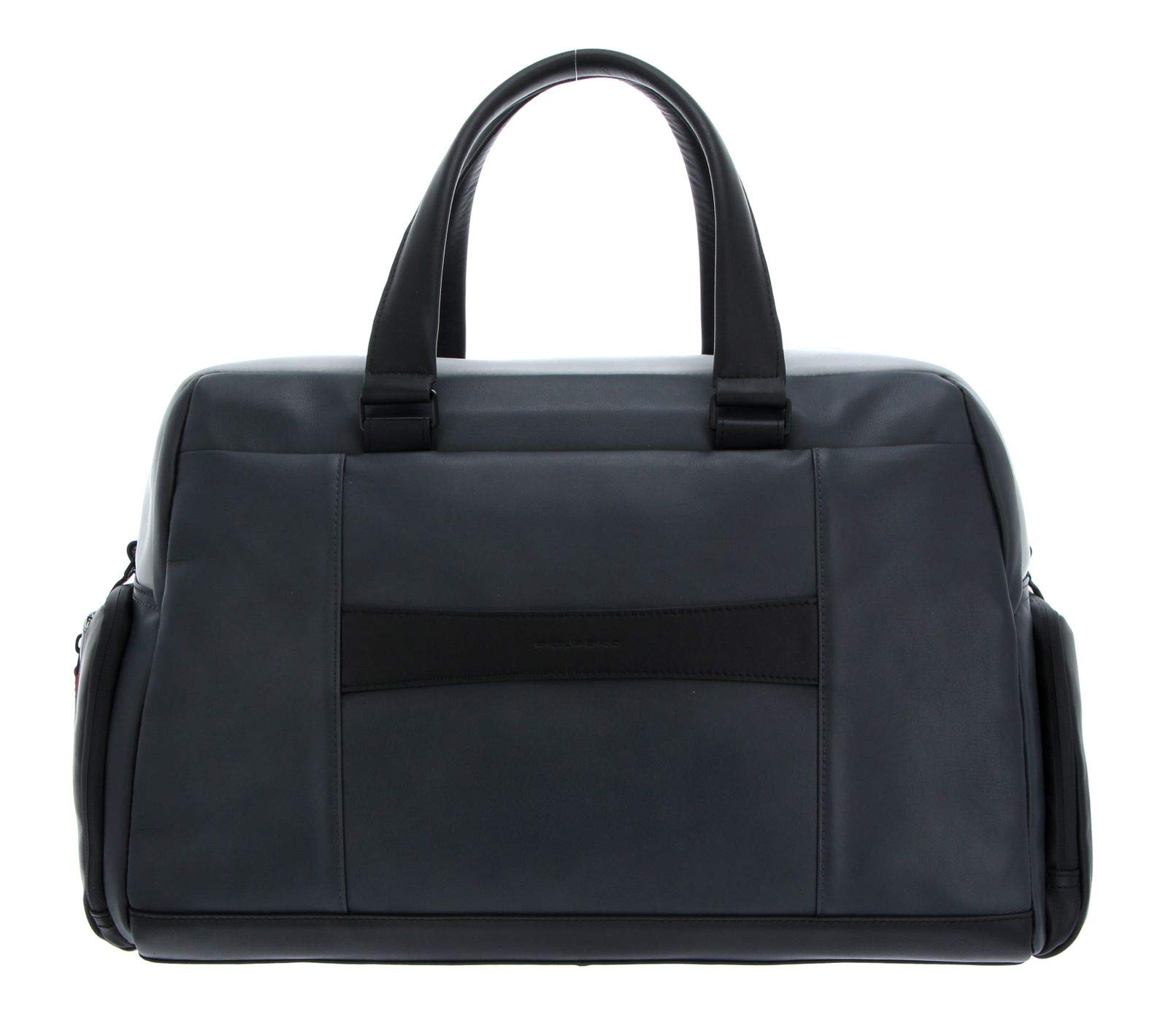 piquadro-urban-borsone-da-viaggio-in-pelle-unisex-grigio-e-nero-con-aggancio-tro image 3