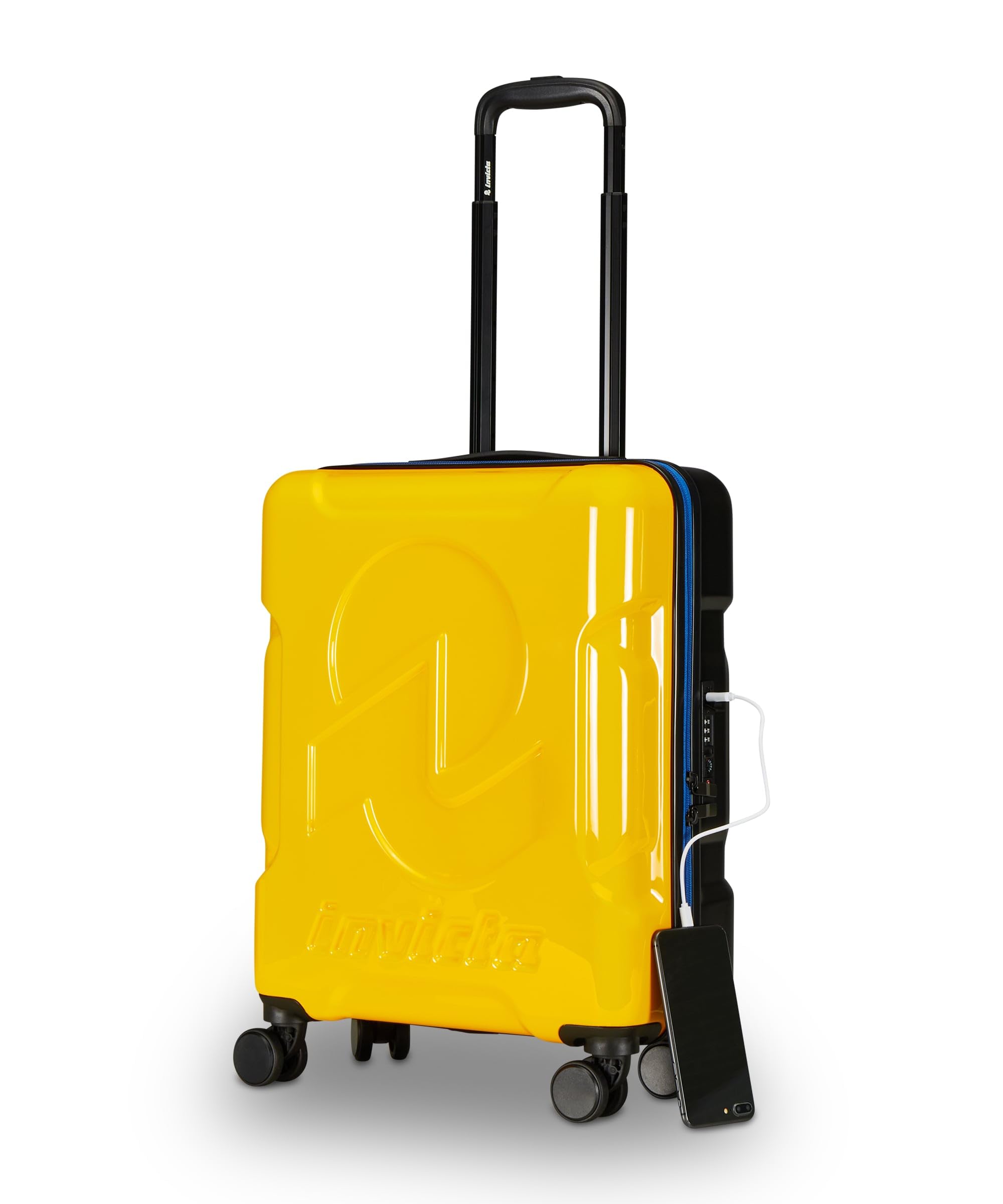 invicta-travel-trolley-rigido-bagaglio-a-mano-giallo-33l-4-ruote-girevoli-tsa-lo image 8