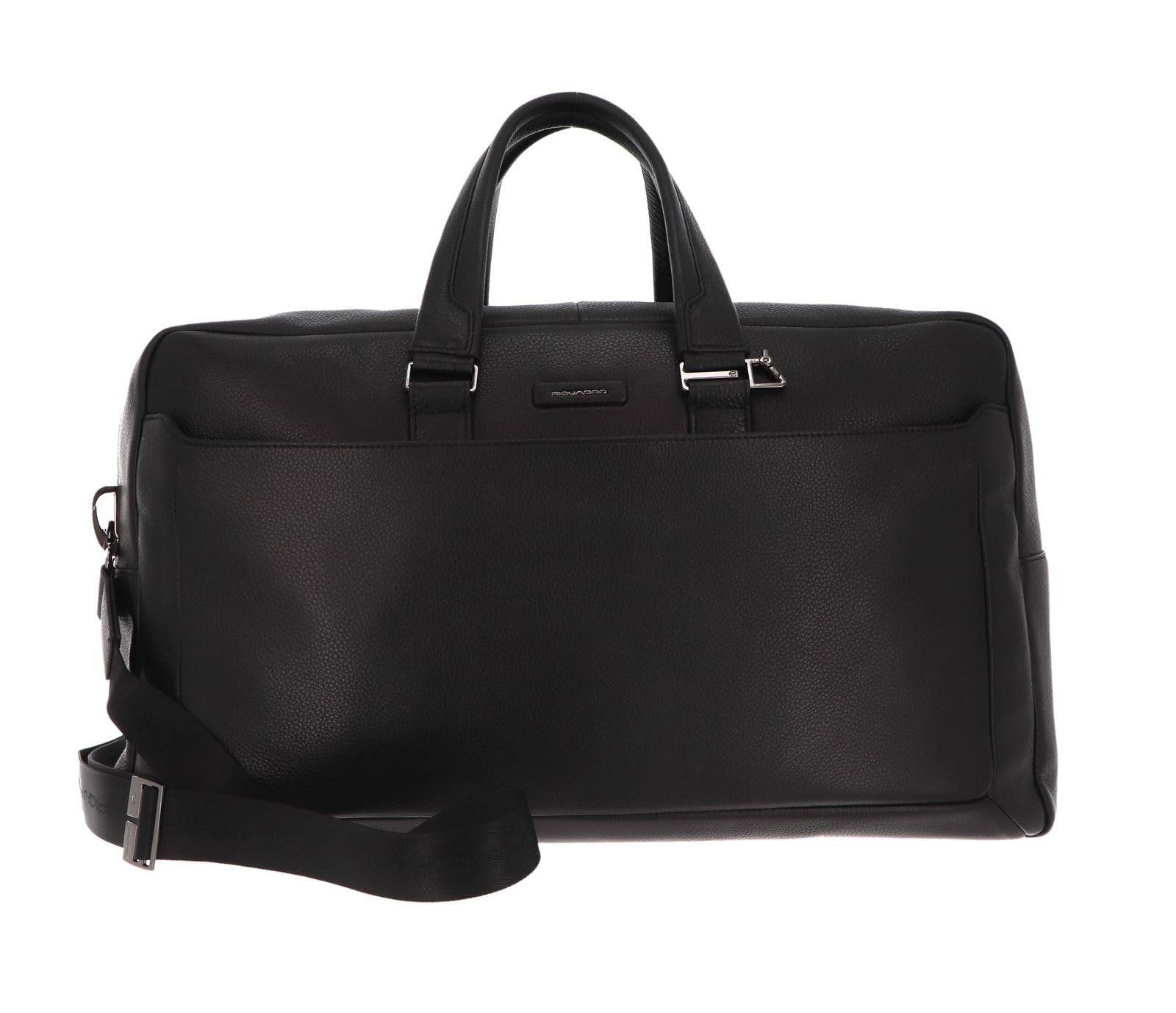piquadro-borsone-da-viaggio-in-pelle-porta-scarpe-50l-nero-con-vano-calzature image 1