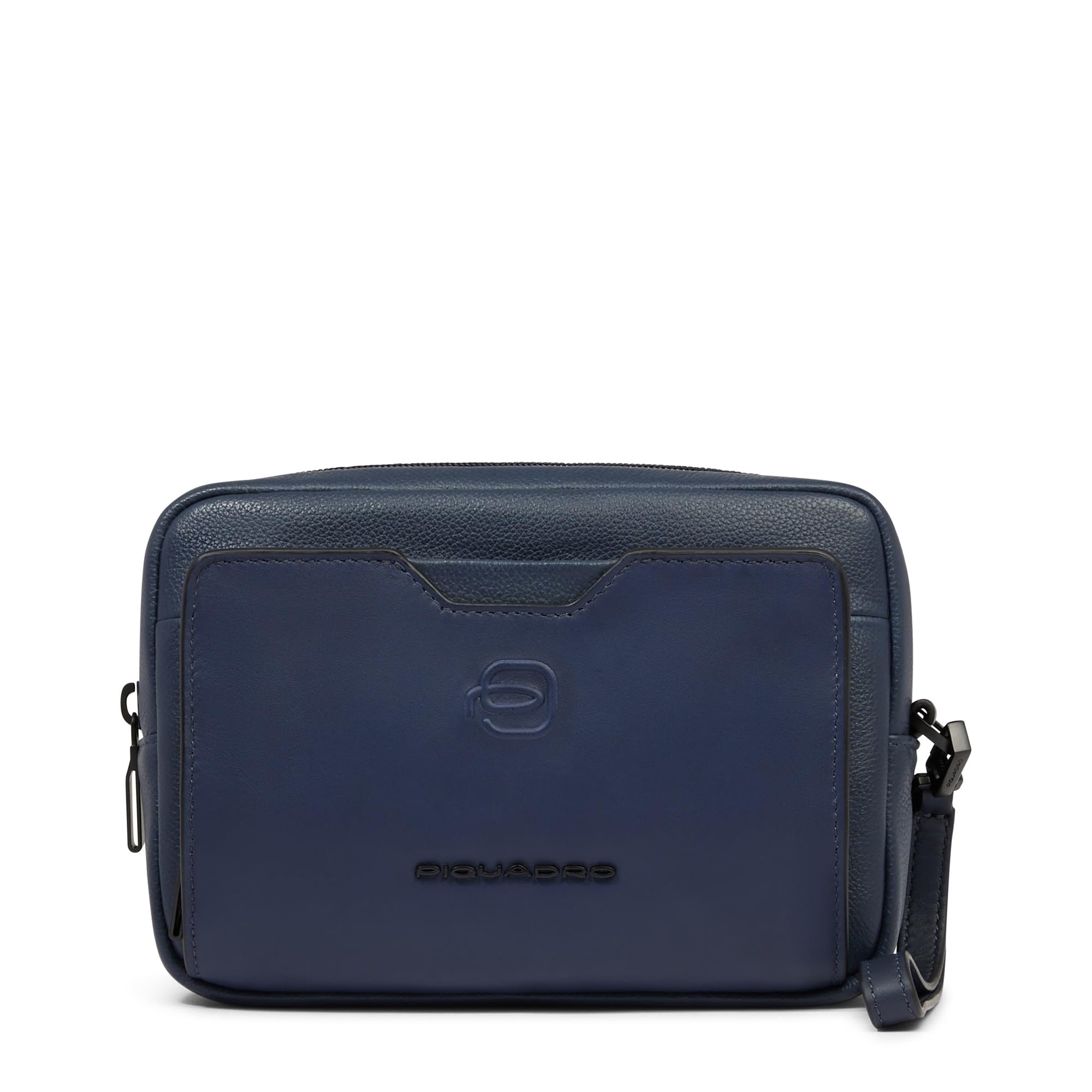 piquadro-pochette-uomo-in-pelle-blu-con-due-divisori-tracolla-rimovibile-e-desig image 1