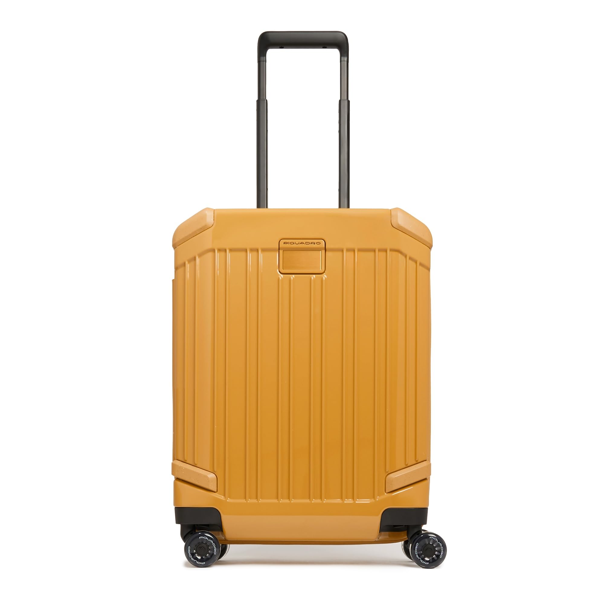 piquadro-trolley-cabina-slim-4-ruote-in-metallo-e-pelle-grigio-unisex image 8
