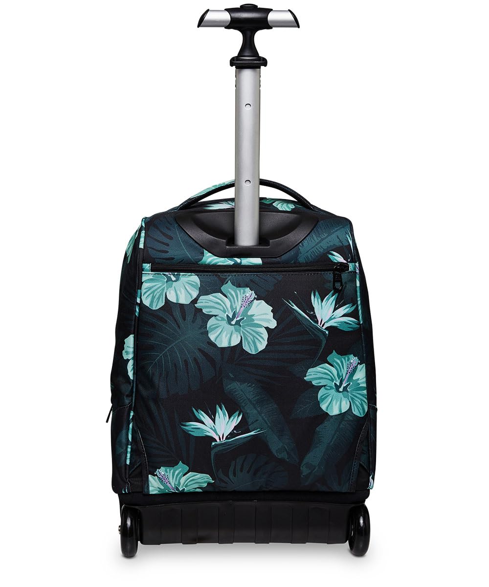 invicta-trolley-scuola-fantasy-hibiscus-2-in-1-con-spallacci-per-uso-zaino-azzur image 4