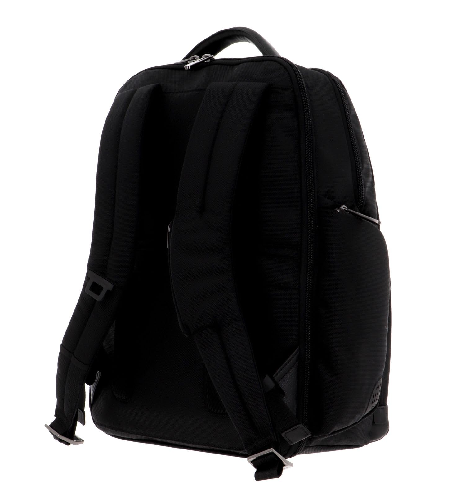 piquadro-fast-check-zaino-porta-pc-15-6-in-pelle-e-tessuto-apertura-a-libro-uomo image 4