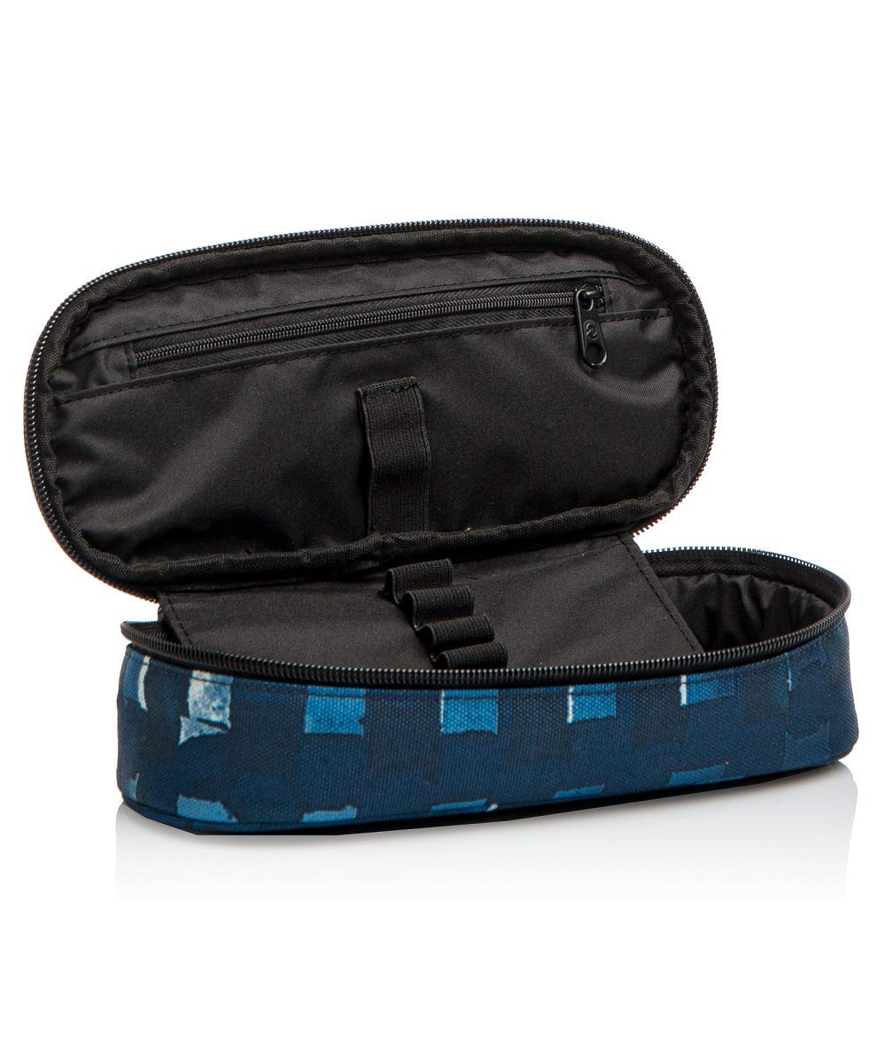 portapenne-invicta-lip-pencil-bag-check-blu-accessorio-scuola-e-ufficio image 2
