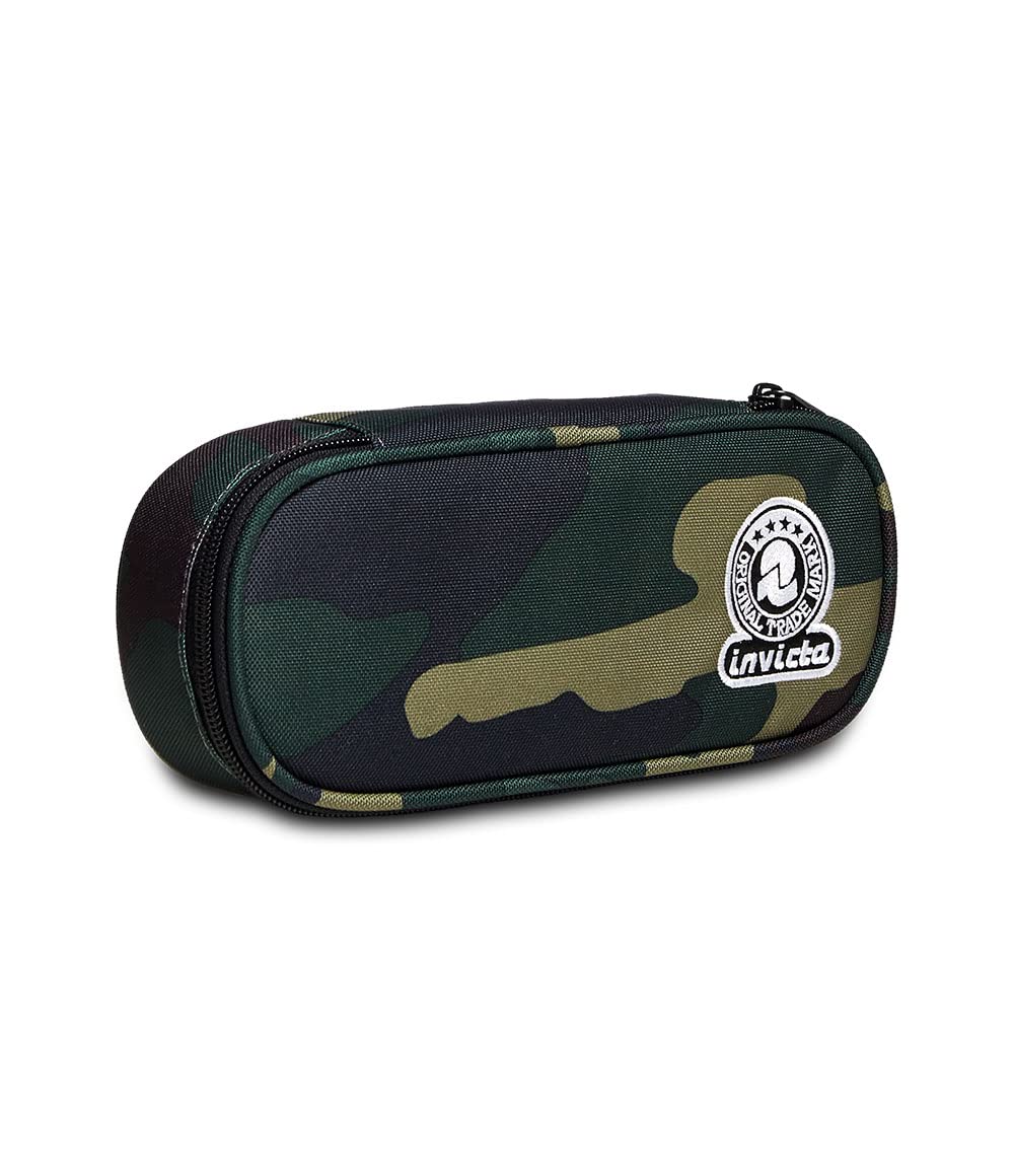 invicta-bustina-round-plus-camouflage-verde-militare-porta-penne-per-scuola image 1