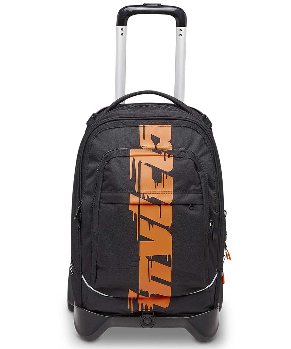 invicta-trolley-scuola-new-plug-triplo-uso-nero-con-carrello-sganciabile image 2