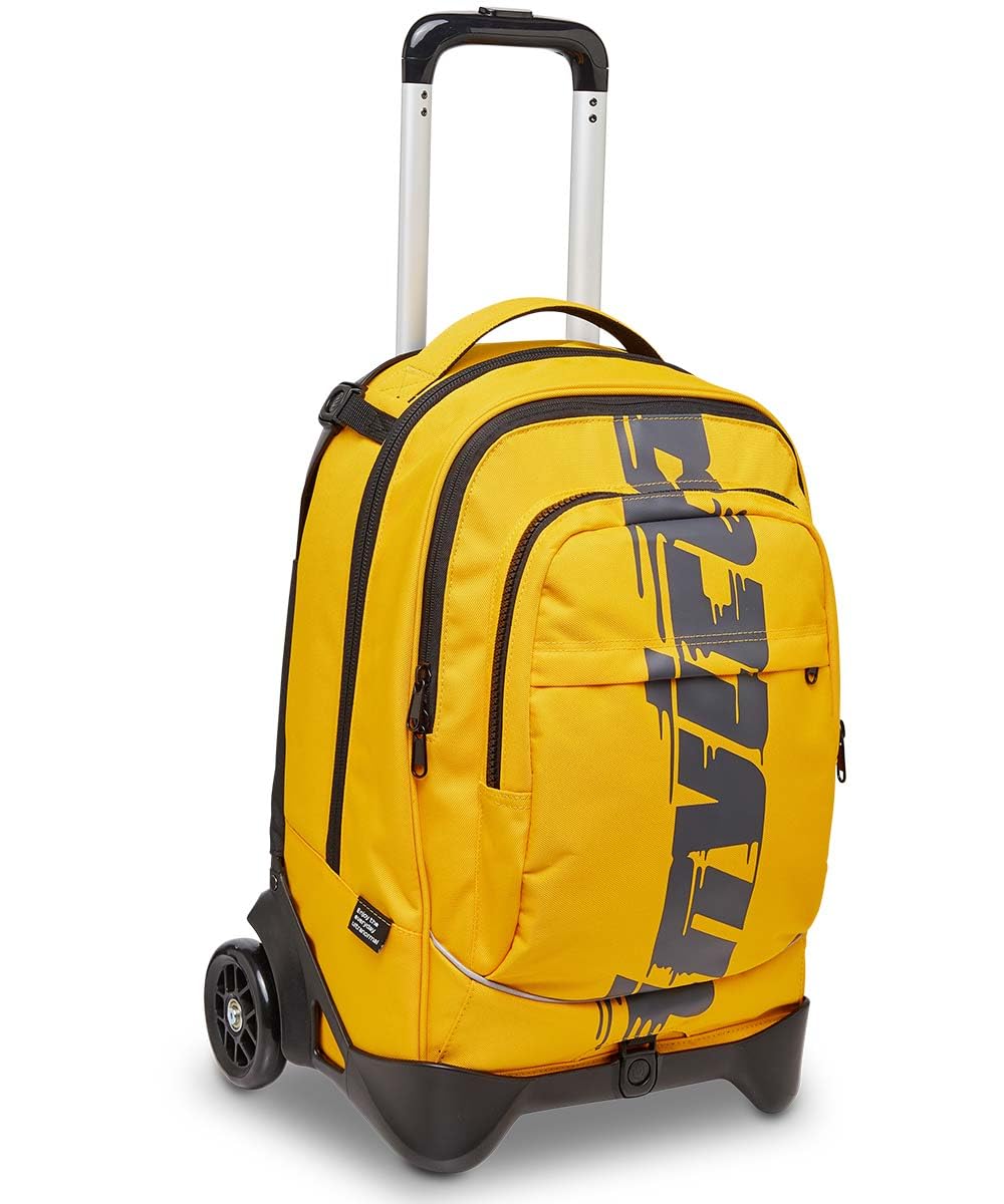 invicta-trolley-scuola-new-plug-giallo-con-zaino-sganciabile-3-in-1-37-litri image 2
