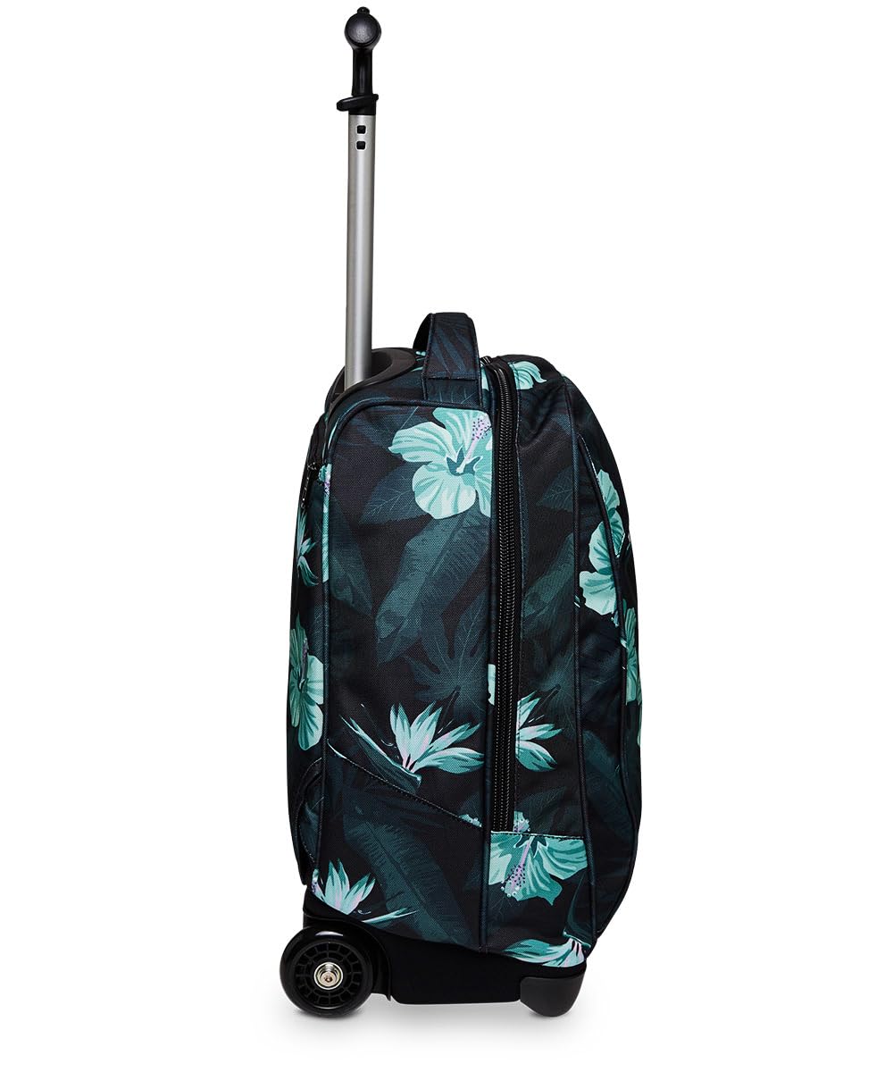 invicta-trolley-scuola-fantasy-hibiscus-2-in-1-con-spallacci-per-uso-zaino-azzur image 3