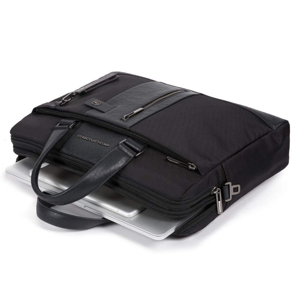 piquadro-borsa-da-lavoro-porta-pc-15-6-in-pelle-e-tessuto-uomo image 2