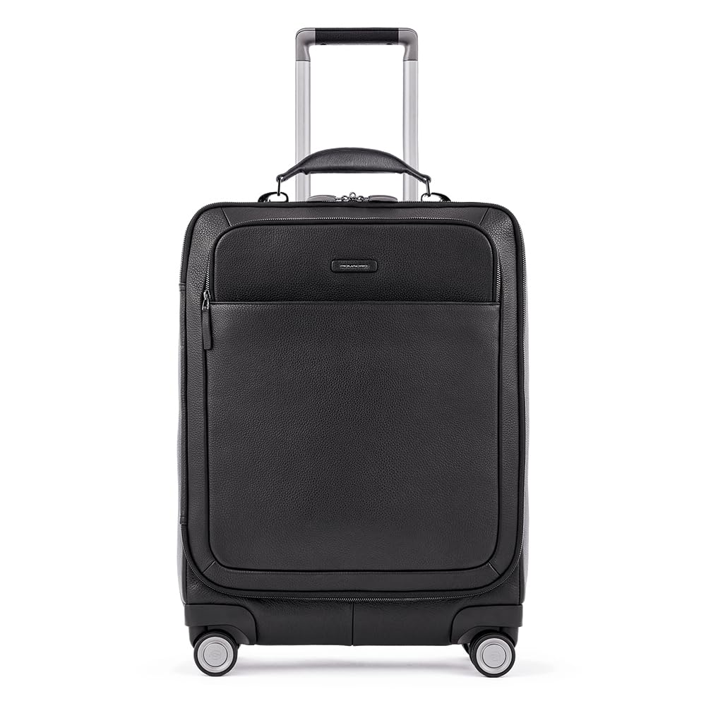 piquadro-trolley-cabina-modus-in-pelle-nero-42l-con-lucchetto-tsa image 1