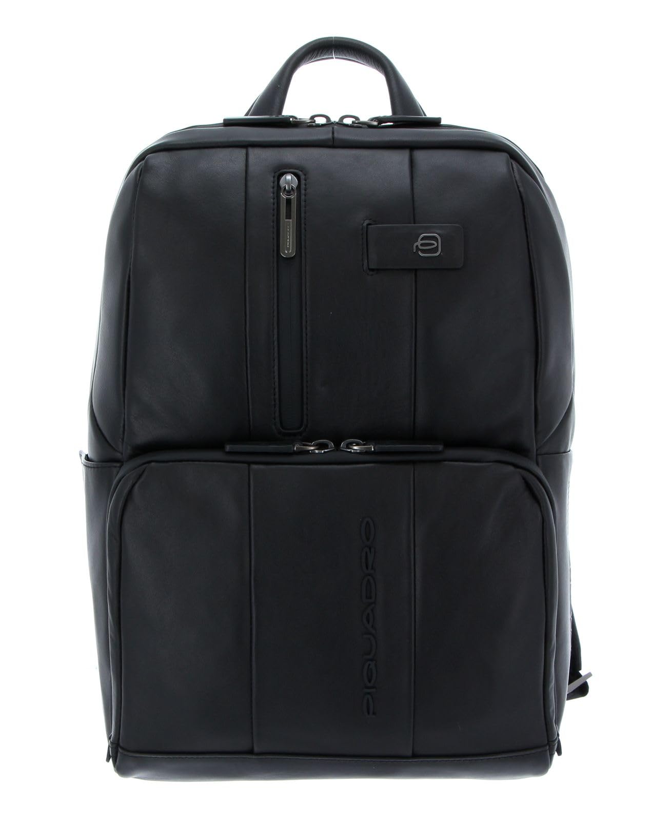 piquadro-zaino-urban-in-pelle-porta-pc-15-6-nero-con-spallacci-imbottiti-vani-or image 1