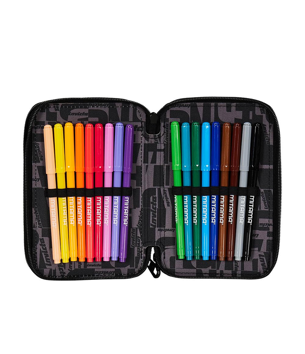 invicta-astuccio-scuola-3-zip-fantasy-nero image 4