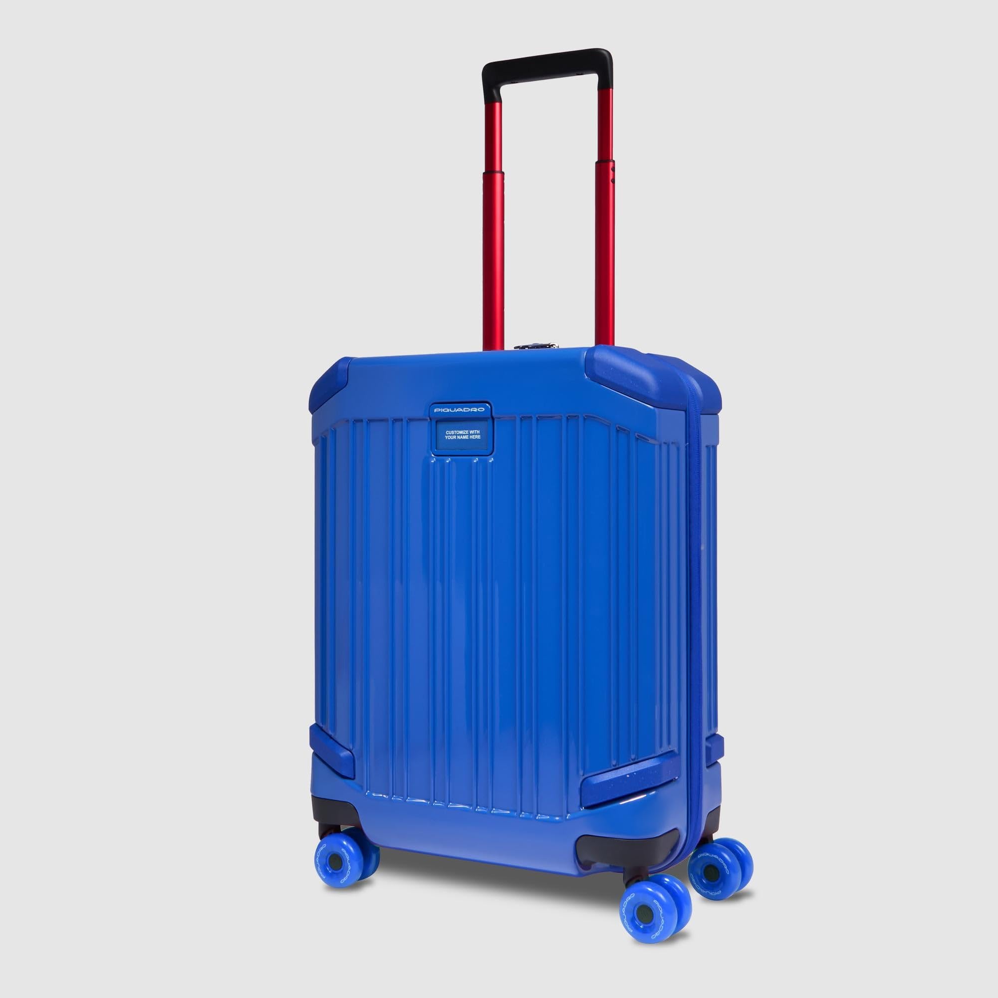 piquadro-trolley-cabina-slim-4-ruote-in-policarbonato-bianco-uomo image 2