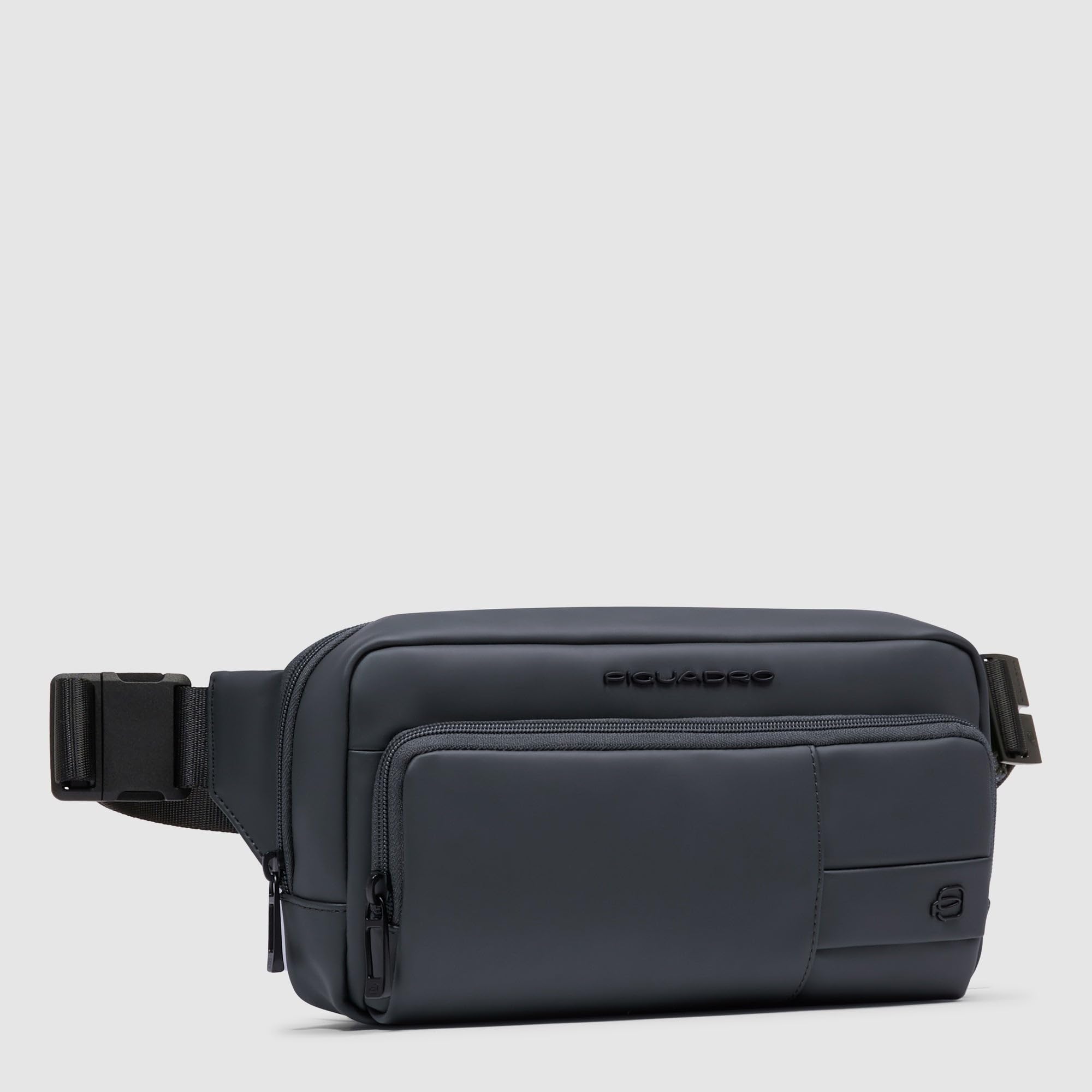 piquadro-marsupio-uomo-in-tessuto-gommato-resistente-all-acqua-con-protezione-rf image 2