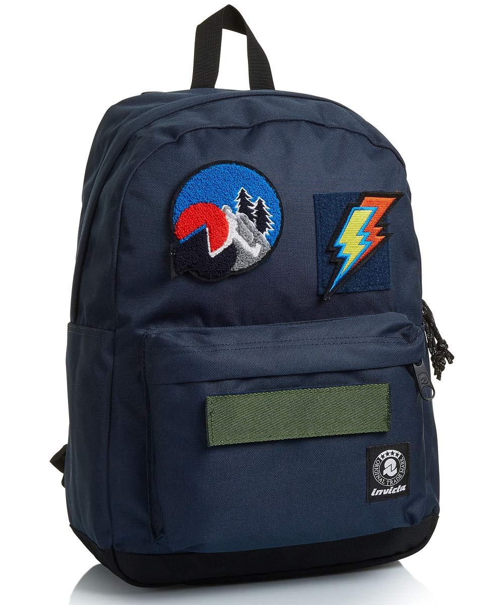 invicta-zaino-carlson-patch-time-nero-monoscomparto-con-tasca-porta-laptop-27l-p image 2