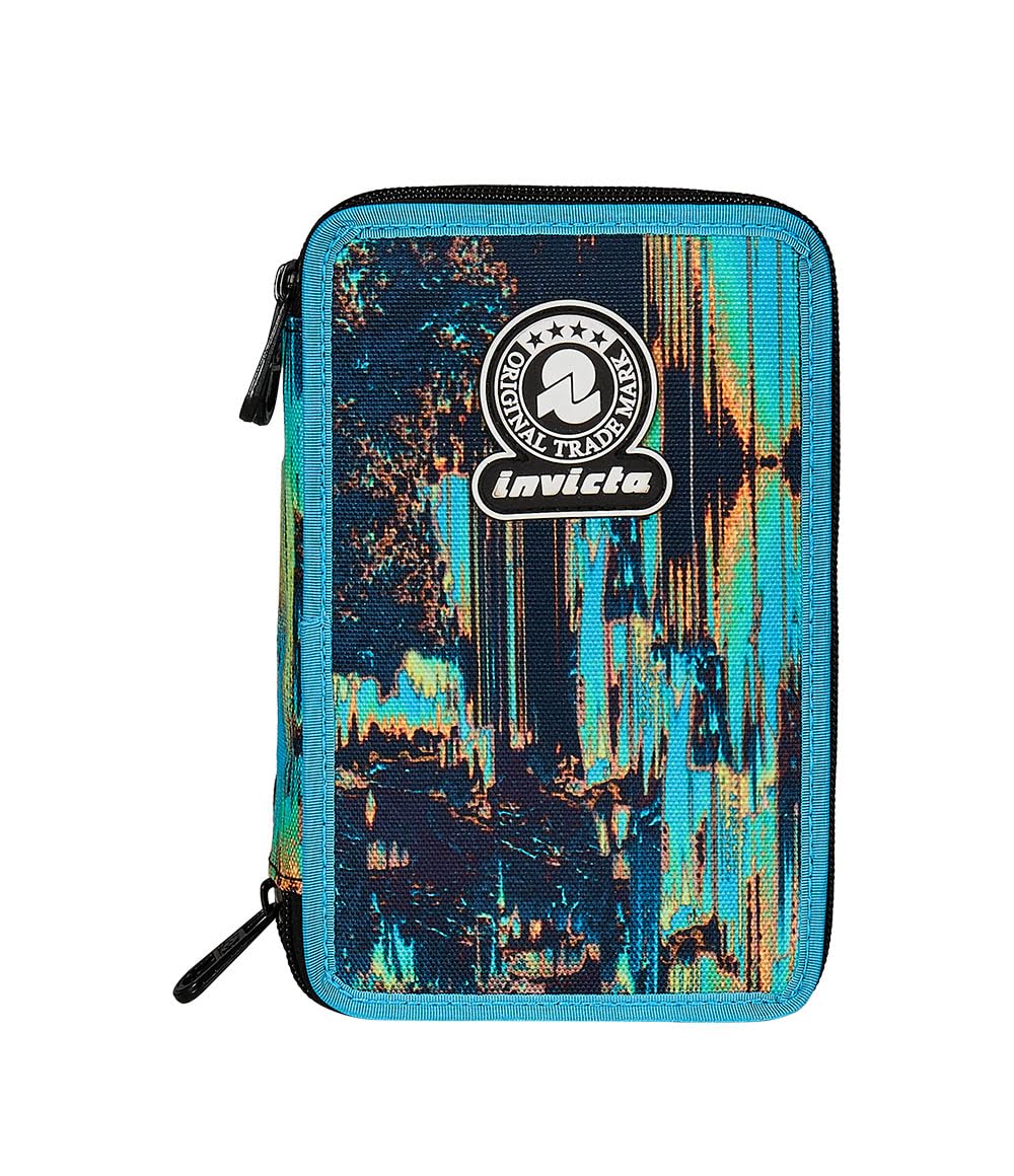 invicta-astuccio-scuola-3-zip-fantasy-blu-e-nero-triplo-scomparto-44-pezzi-inclu image 6