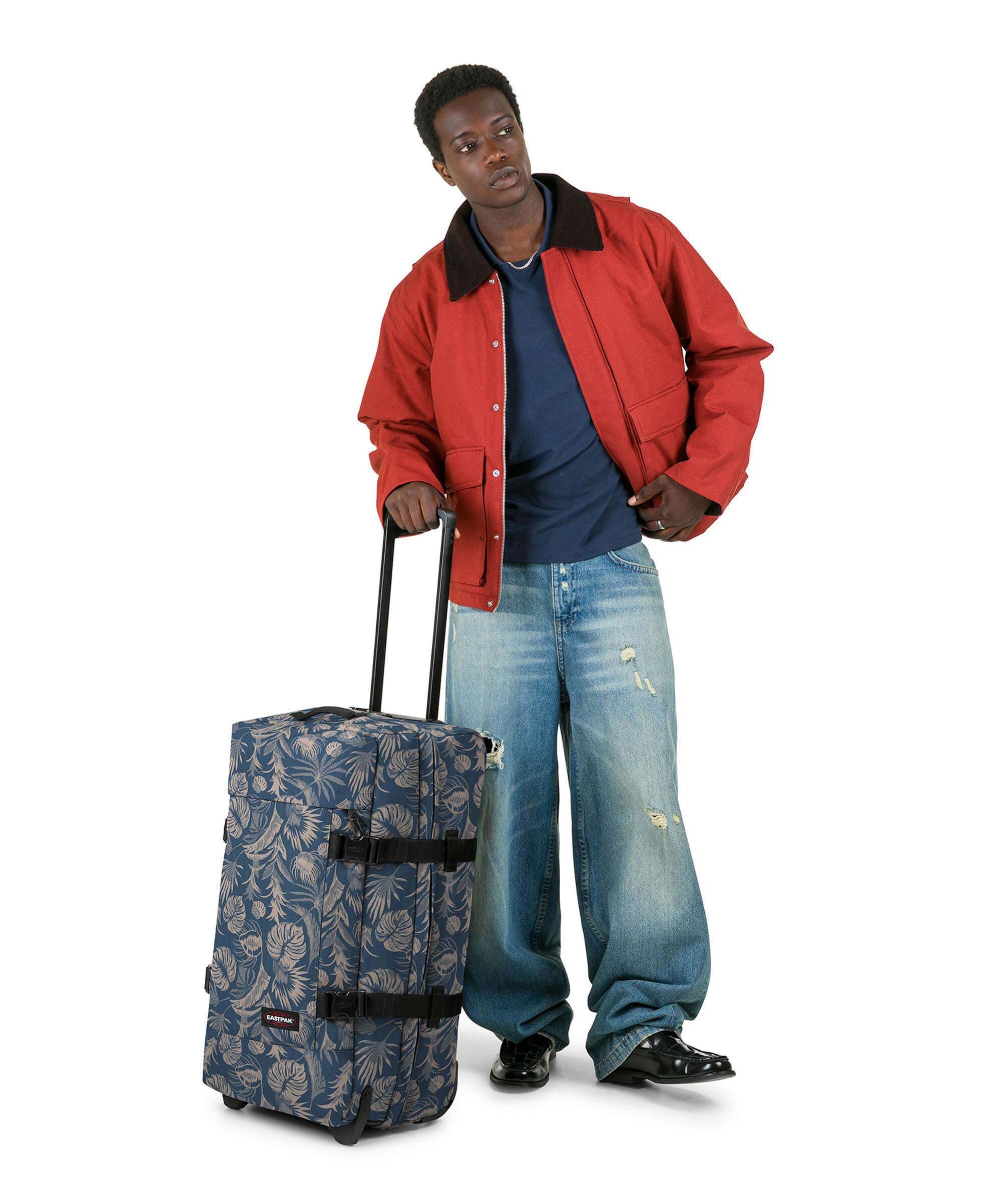 eastpak-tranverz-m-valigia-media-da-78l-brize-blue-beige-4-ruote-doppio-scompart image 3