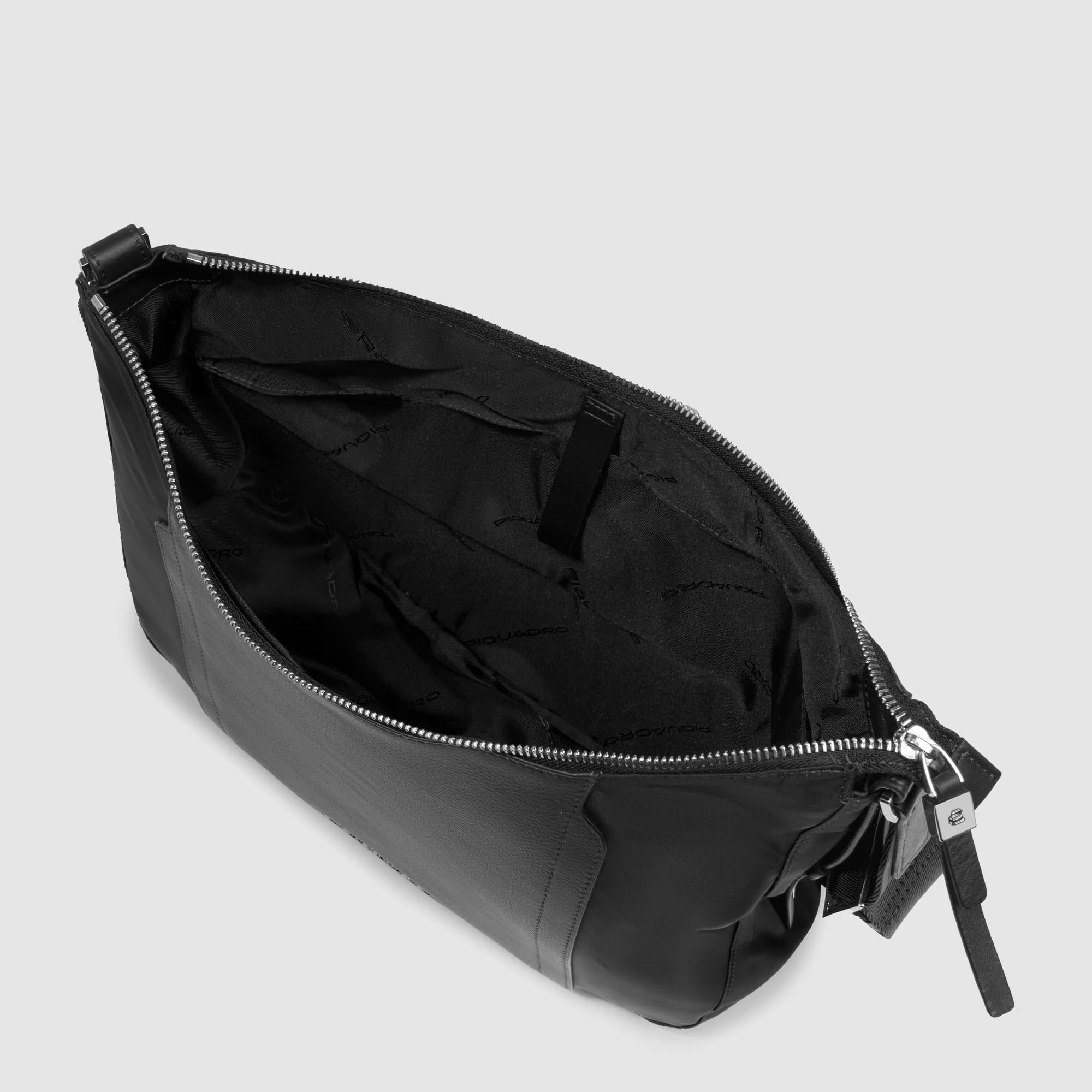 piquadro-borsa-a-tracolla-donna-porta-ipad-pelle-e-tessuto-riciclato-linea-circl image 4