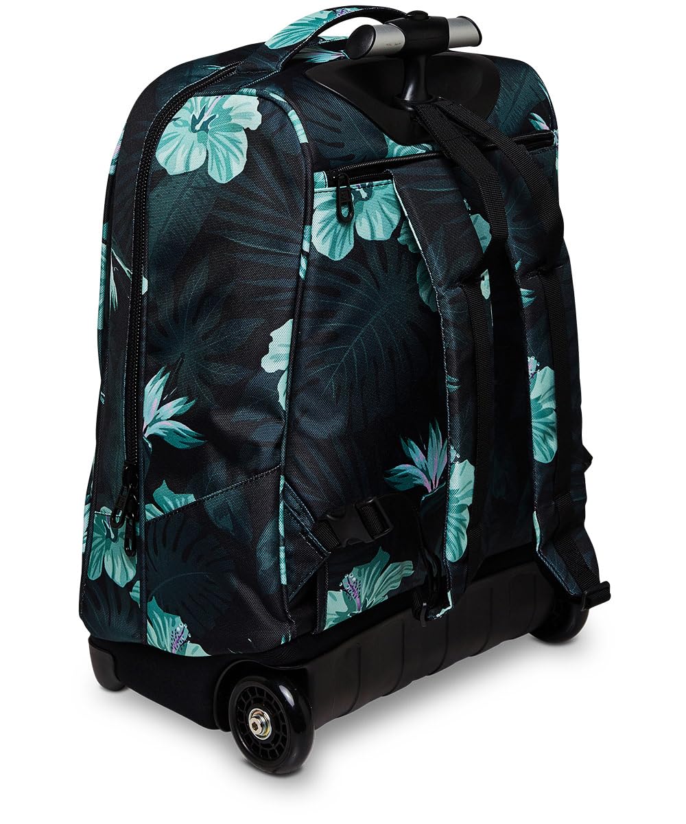 invicta-trolley-scuola-fantasy-hibiscus-2-in-1-con-spallacci-per-uso-zaino-azzur image 7
