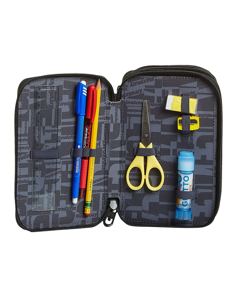 invicta-astuccio-3-zip-twist-camo-verde-triplo-scomparto-con-kit-cancelleria-inc image 3