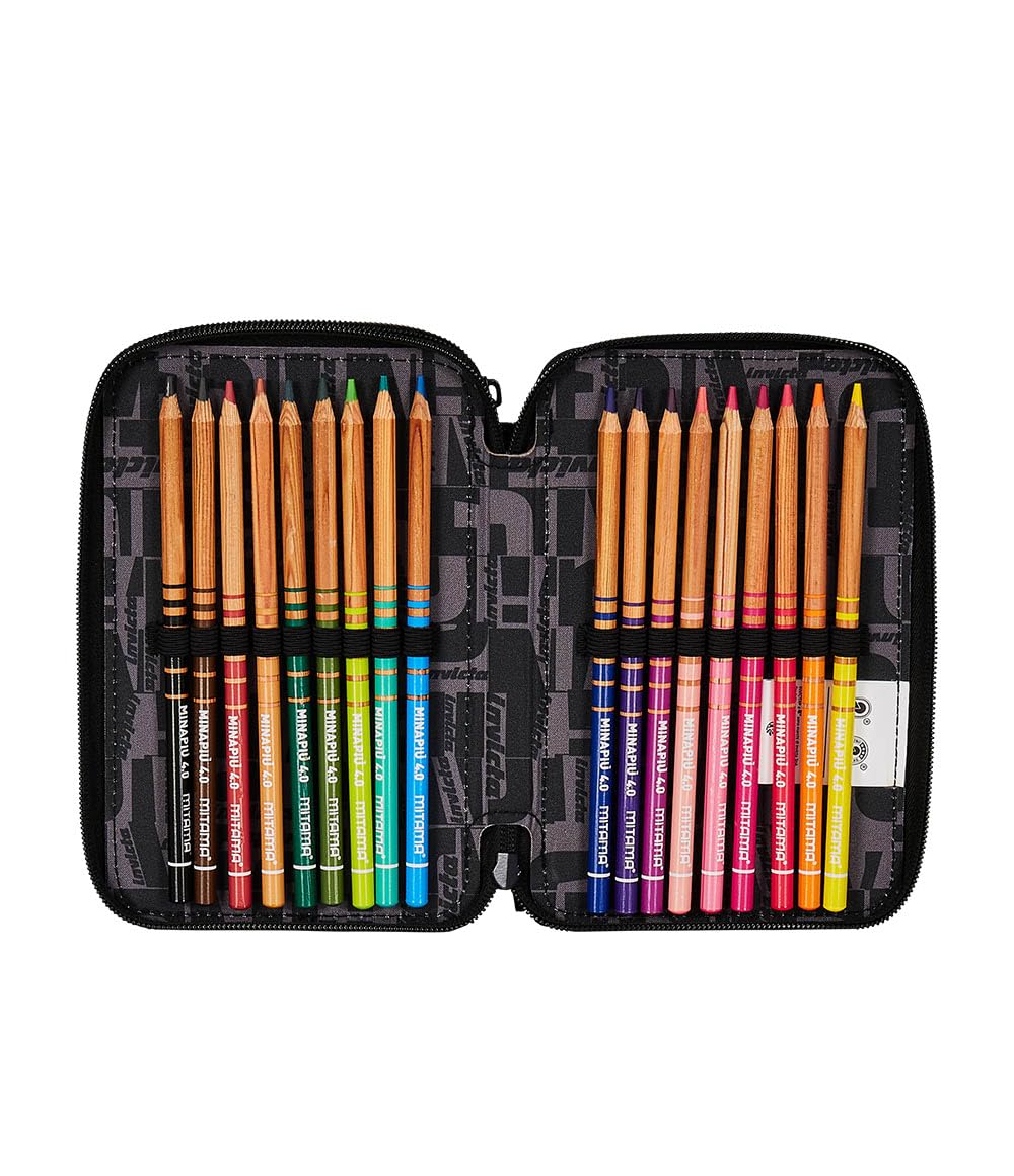 invicta-astuccio-scuola-3-zip-fantasy-nero image 5