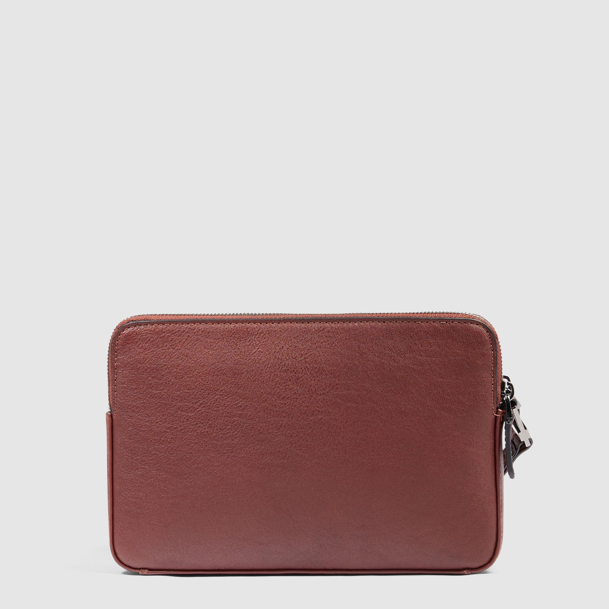 piquadro-pochette-2-scomparti-portacarte-in-pelle-uomo-color-cuoio-con-protezion image 3