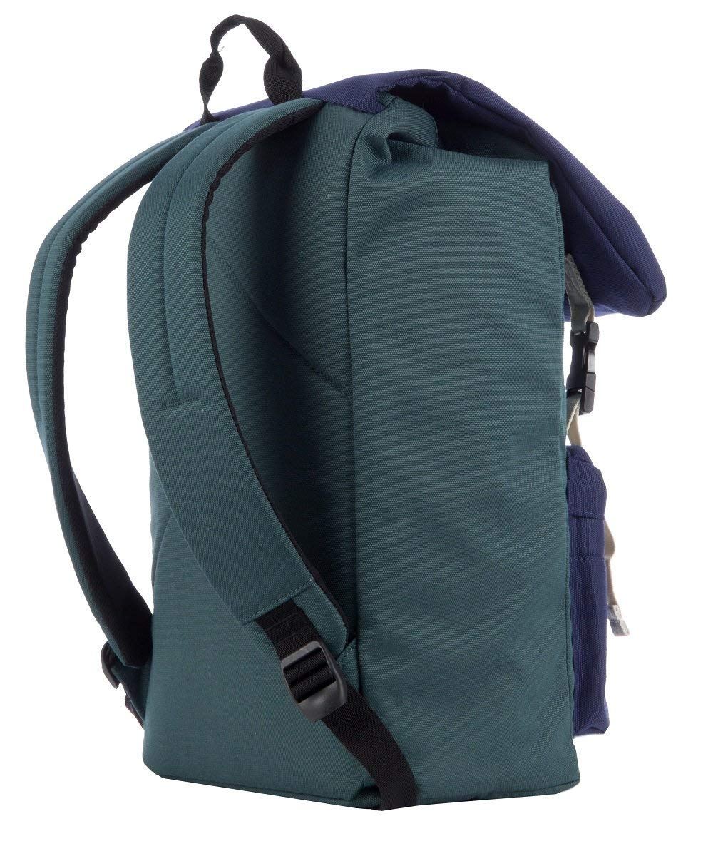 invicta-zaino-shot-pack-americano-28-litri-verde-blu-con-vano-laptop image 2