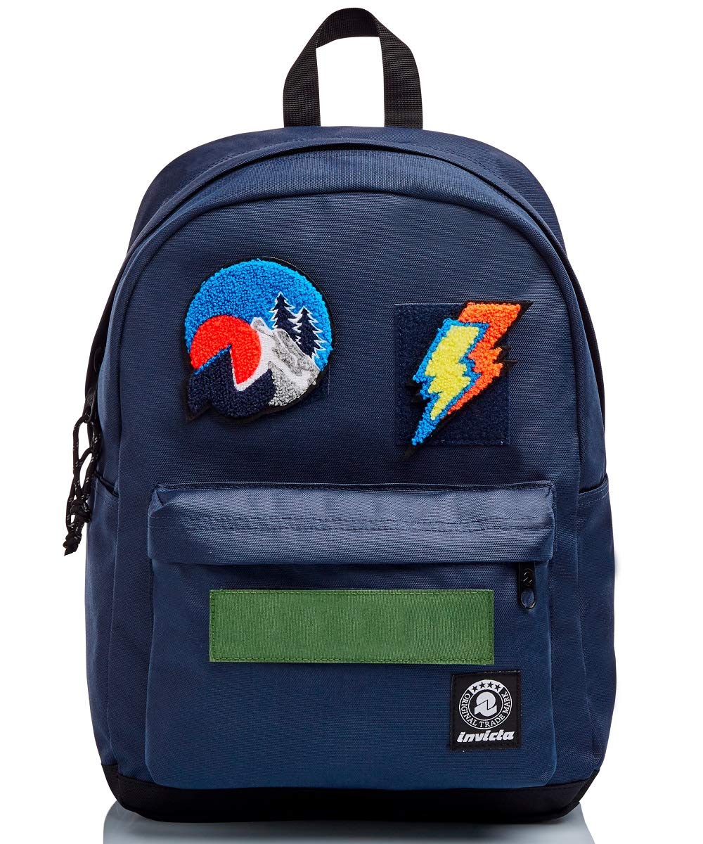 invicta-zaino-carlson-patch-time-nero-monoscomparto-con-tasca-porta-laptop-27l-p image 1
