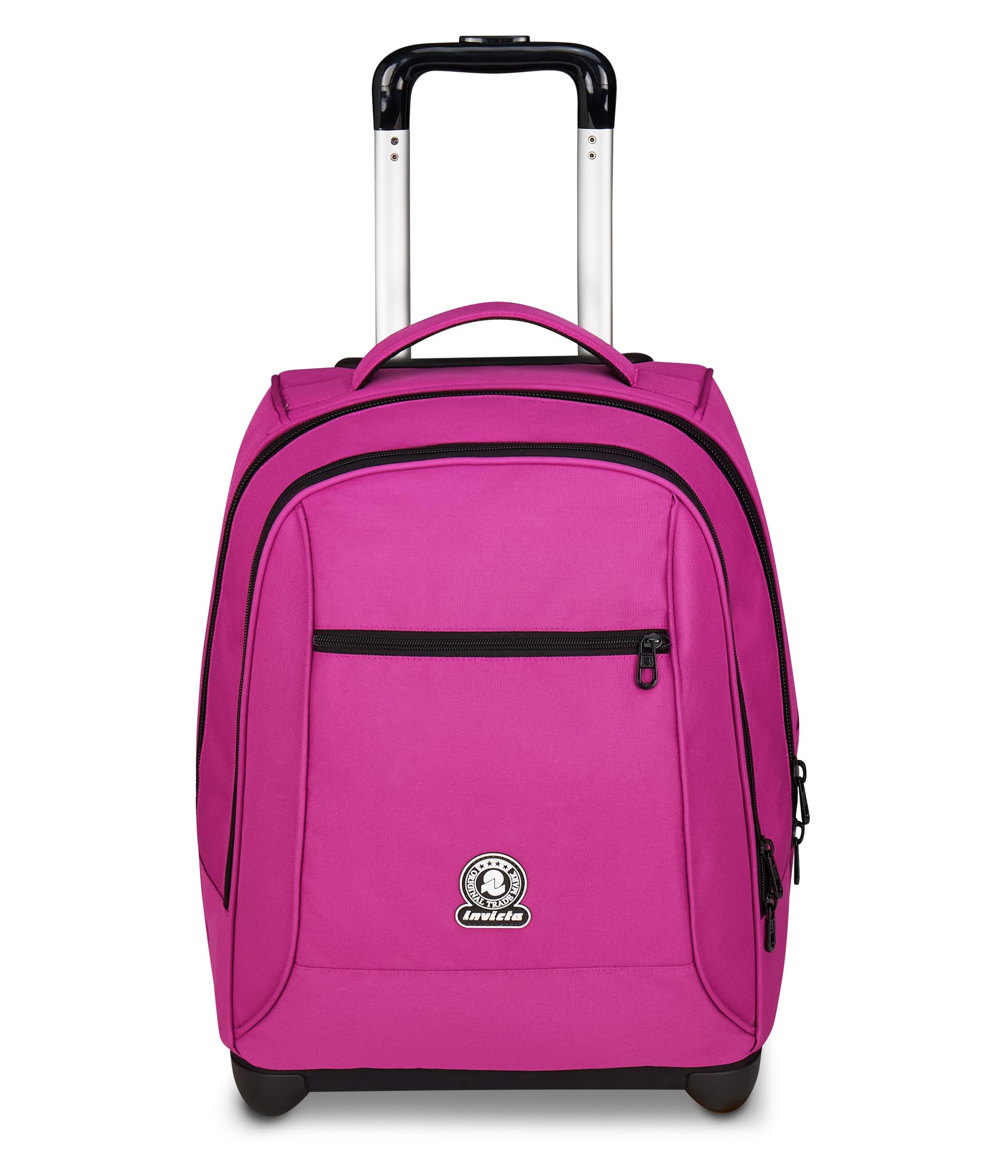 invicta-trolley-scuola-new-benin-solid-fucsia-2-in-1-trolley-e-zaino image 2