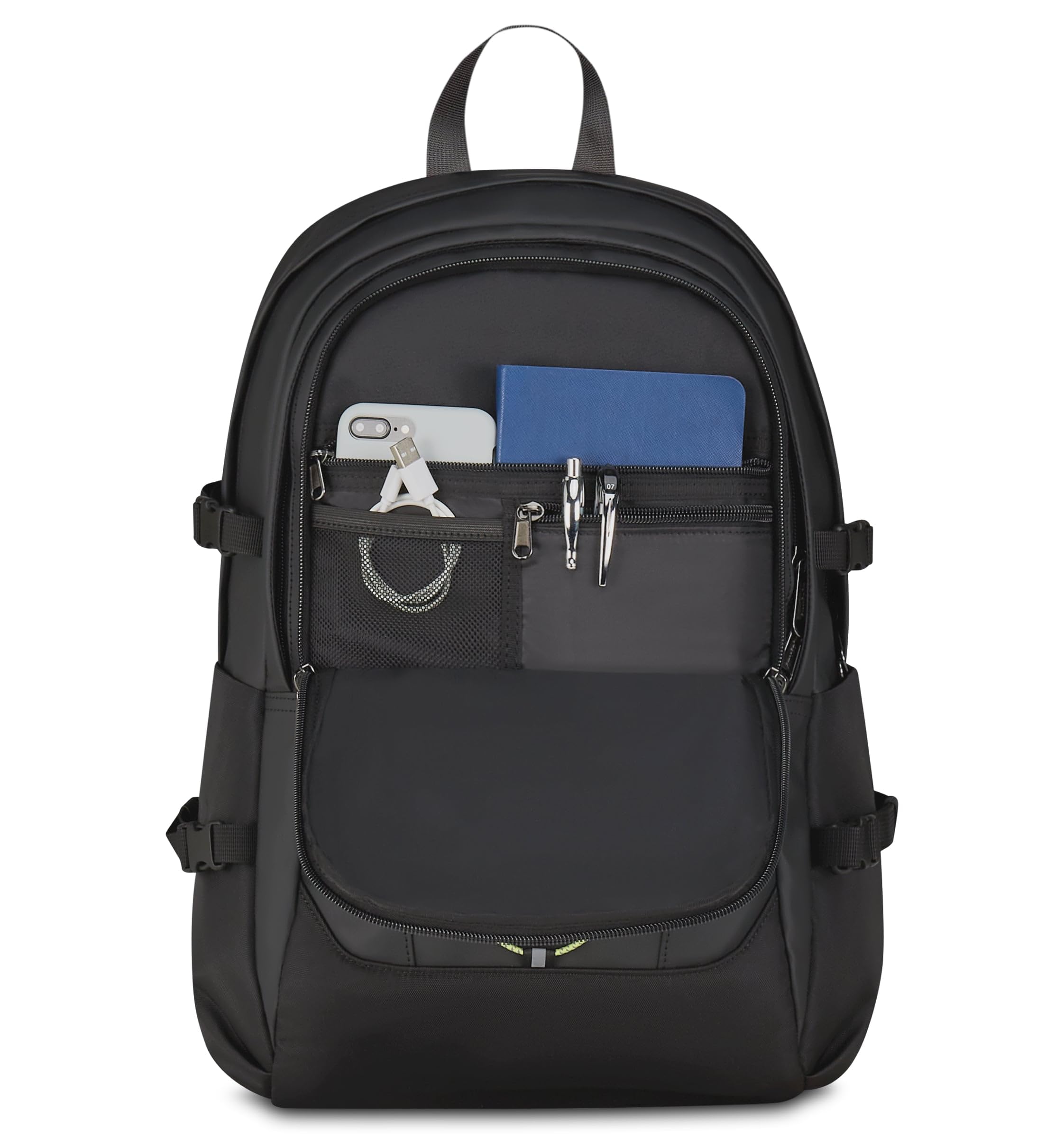 invicta-zaino-ufficio-act-plus-city-nero-doppio-scomparto-tasca-pc-14-tasca-borr image 6