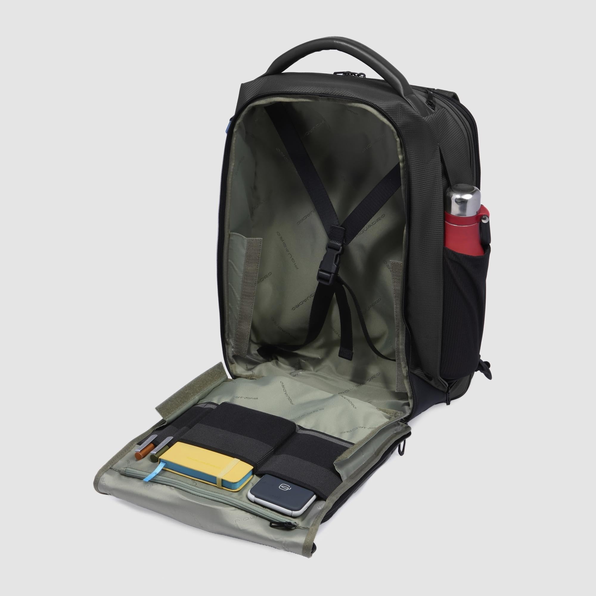 piquadro-zaino-porta-pc-15-6-in-pelle-e-tessuto-tecnico-uomo-nero image 5