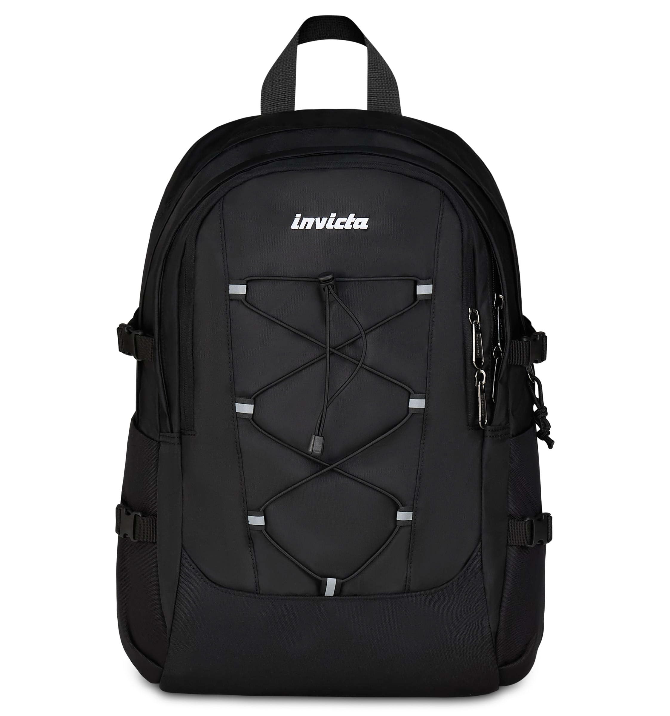 invicta-zaino-scuola-invict-act-plus-nero-29-litri-doppio-scomparto-con-tasca-pc image 1
