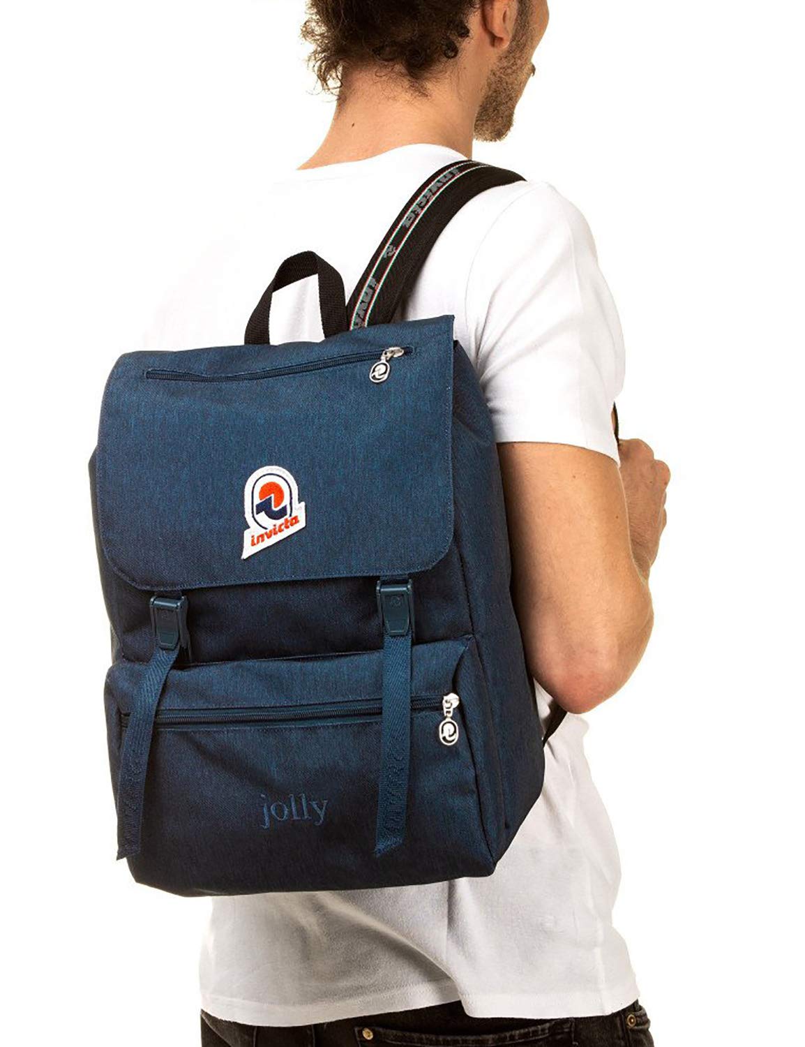 invicta-zaino-jolly-solid-recycled-blu-denim-22-lt-con-tasca-porta-pc-13 image 2