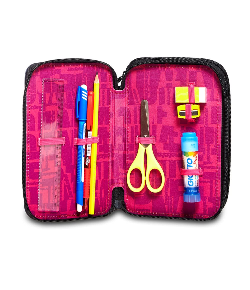 invicta-astuccio-scuola-3-zip-rosa-con-fantasia-roses-e-materiale-incluso image 5