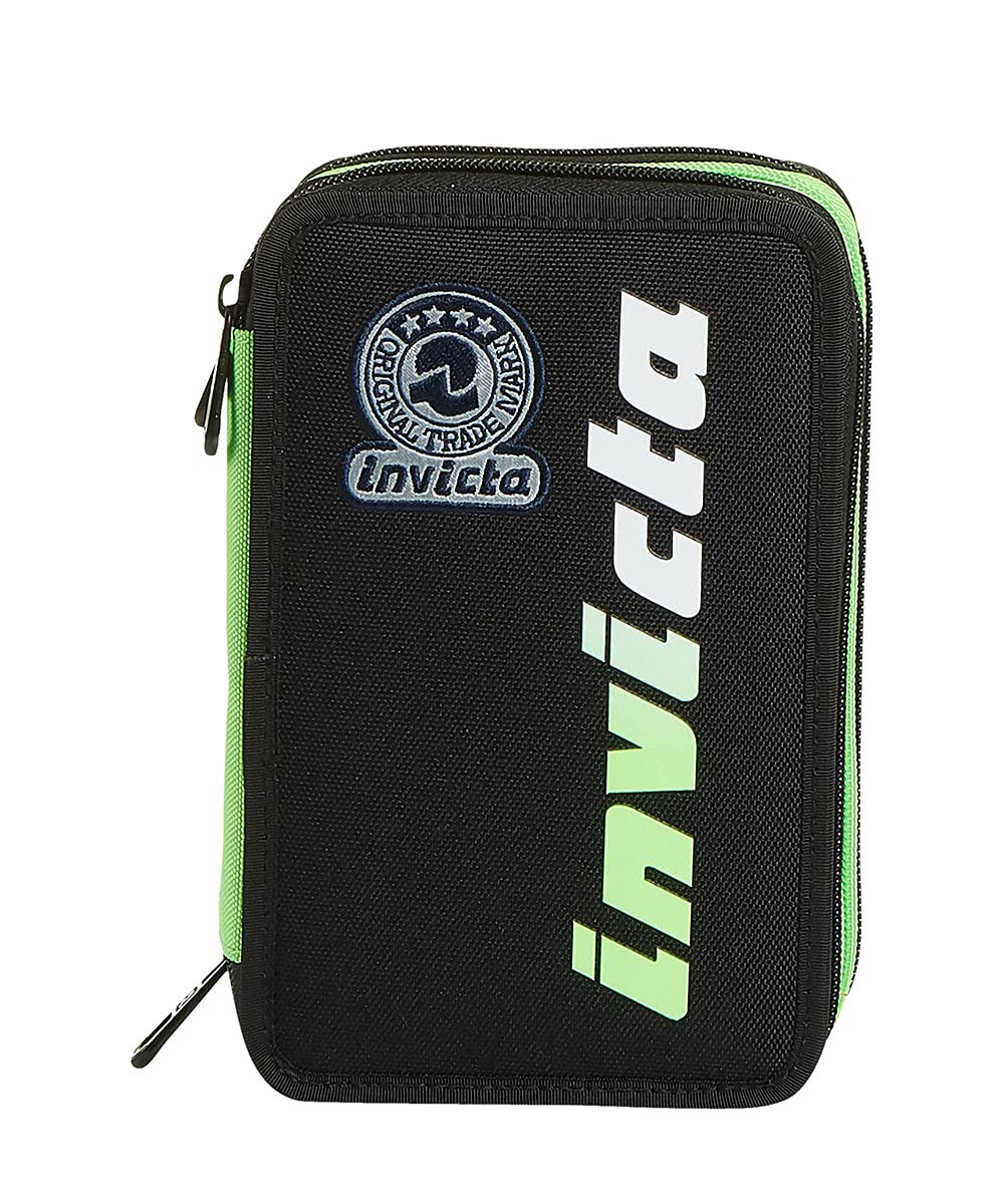 invicta-astuccio-3-zip-kupang-nero-verde-triplo-scomparto-37-pezzi image 6